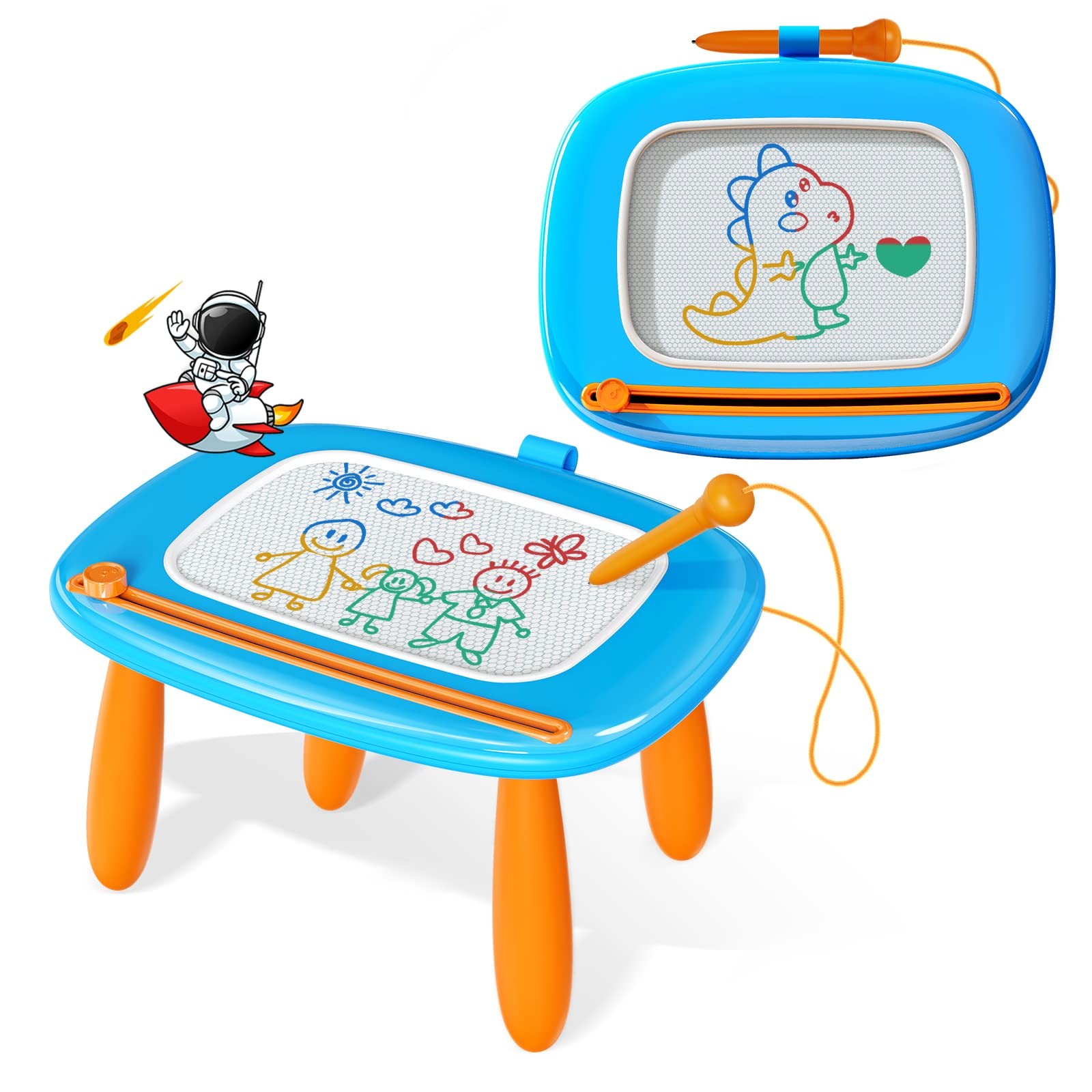 Kikidex Magnetic Drawing Board, Toddler Girl Toys for 1-2 Year Old, Doodle Board