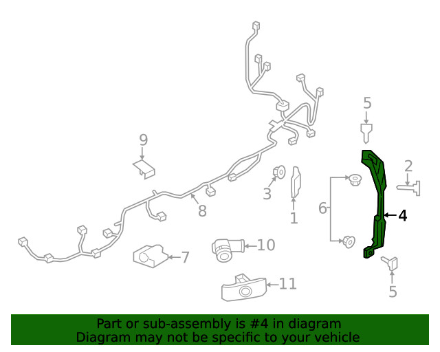 Genuine Mazda Blind Spot Detection System Warning Sensor Bracket BCKN-50-2B1B