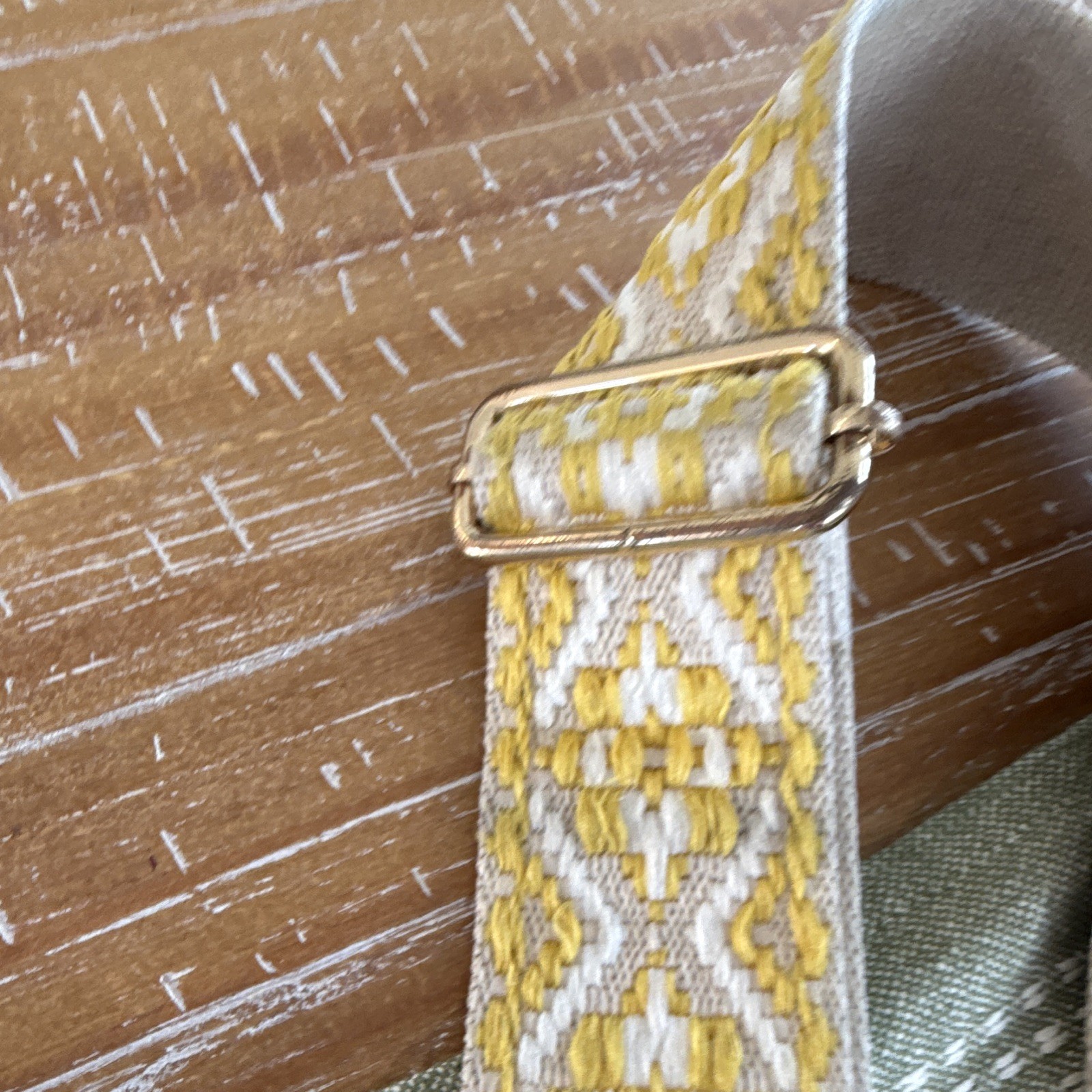 2pc Detachable Adjustable Bag Strap/Yellow Hardware. Sold together!