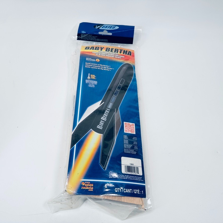 Estes Baby Bertha Model Rocket Kit #1261 Factory Sealed - Skill: Intermediate