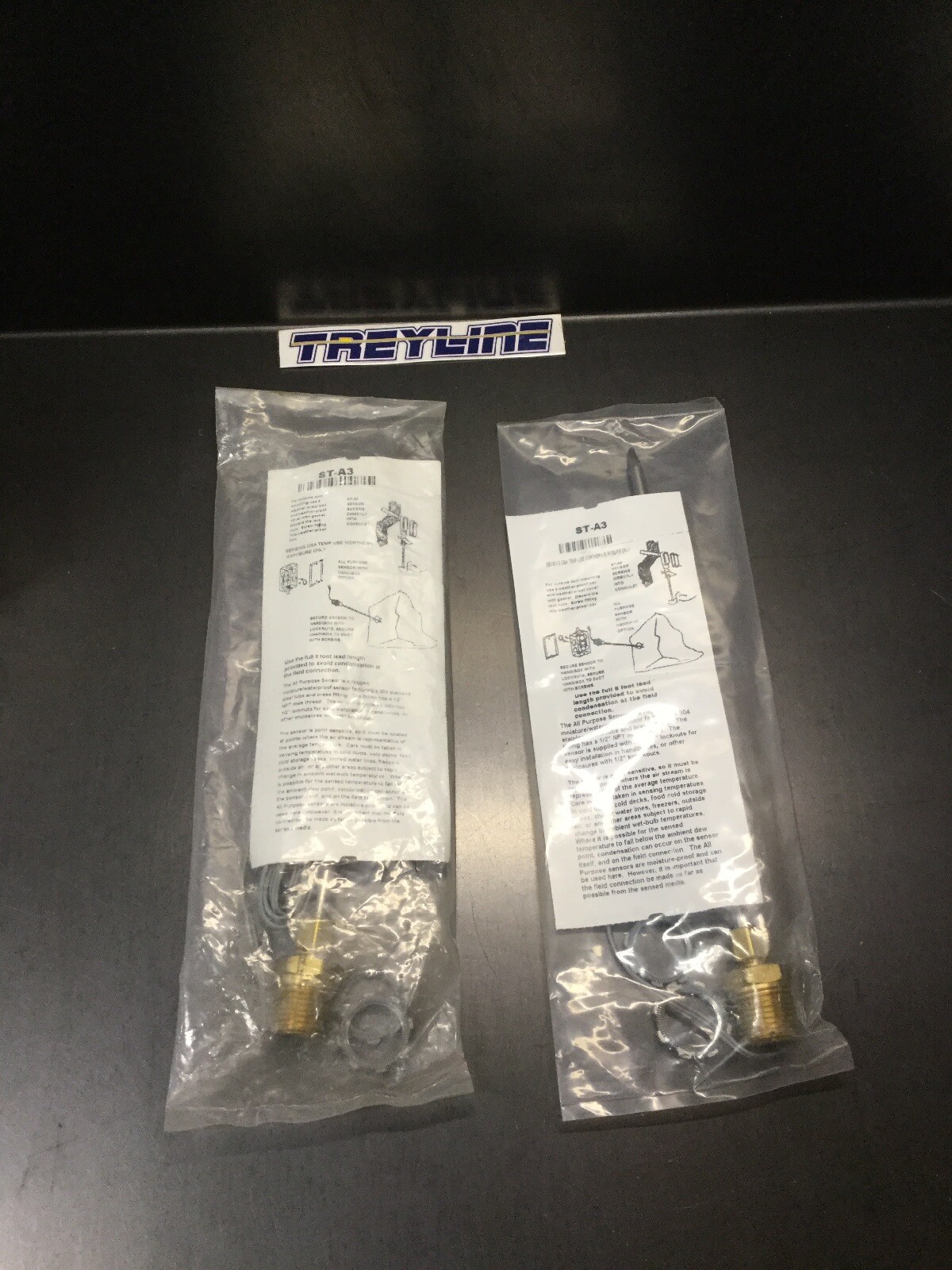 LOT OF 2, NEW, SEALED, PRE-CON, ST-A3, TEMPERATURE SENSOR, 1/2” NPT. (23B-3)
