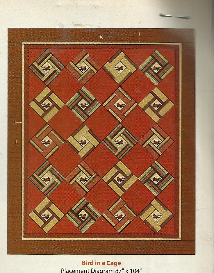 E0429 BIRD IN A CAGE QUILT PATTERN/INSTRUCTIONS