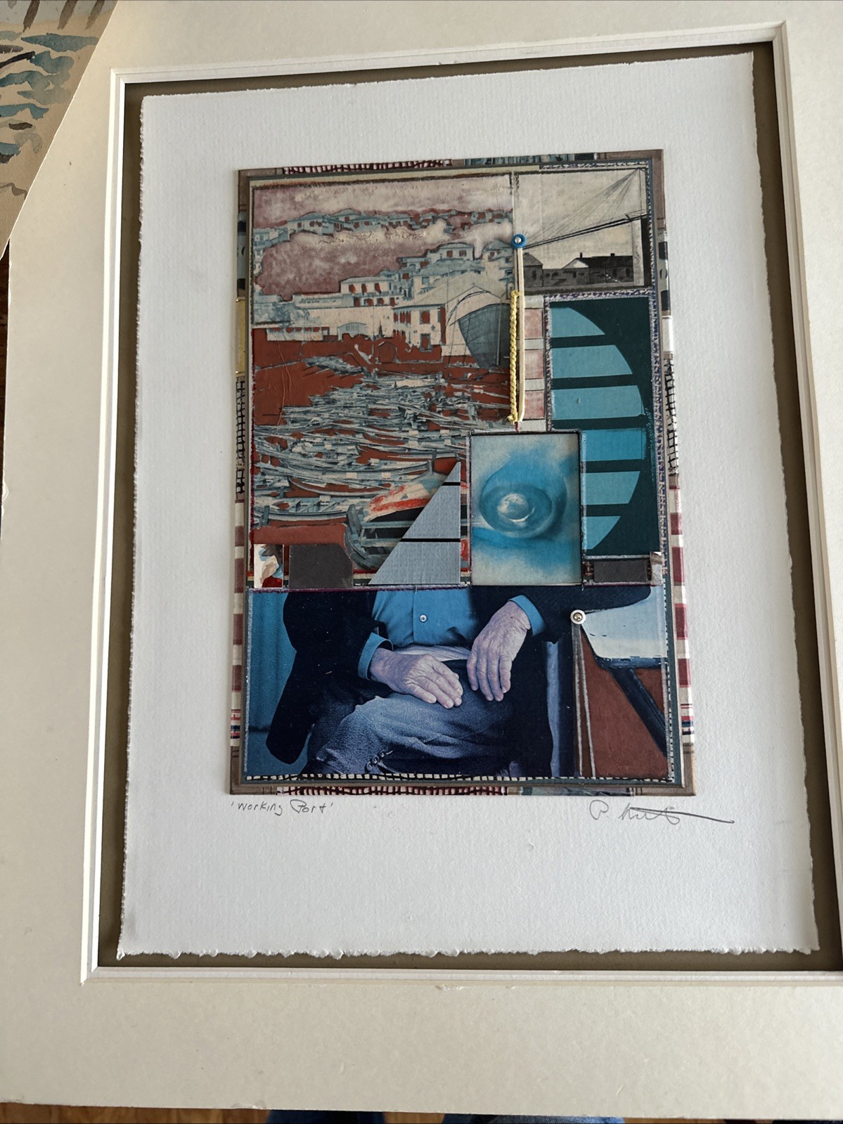 Peter Stanziale Signed Mixed Media Collage Original Art