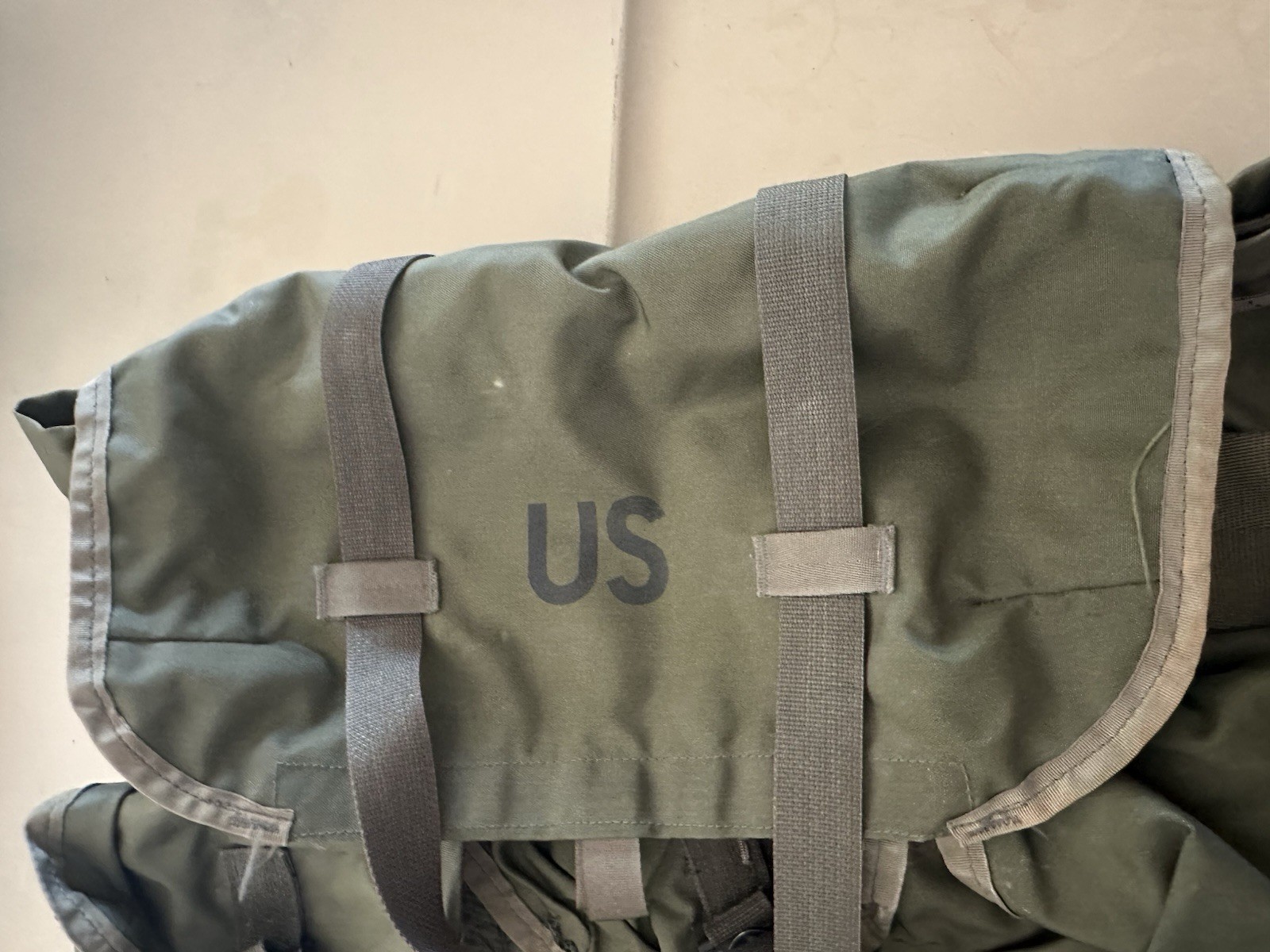 VTG 1977 Combat Field Pack Olive Drab Nylon Backpack Medium No Frame/ Straps