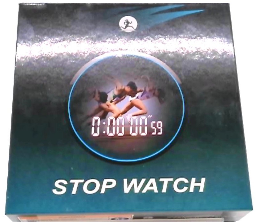 Digital Stopwatch Timer Sports Chronograph Alarm LCD w/ Lanyard New in Box