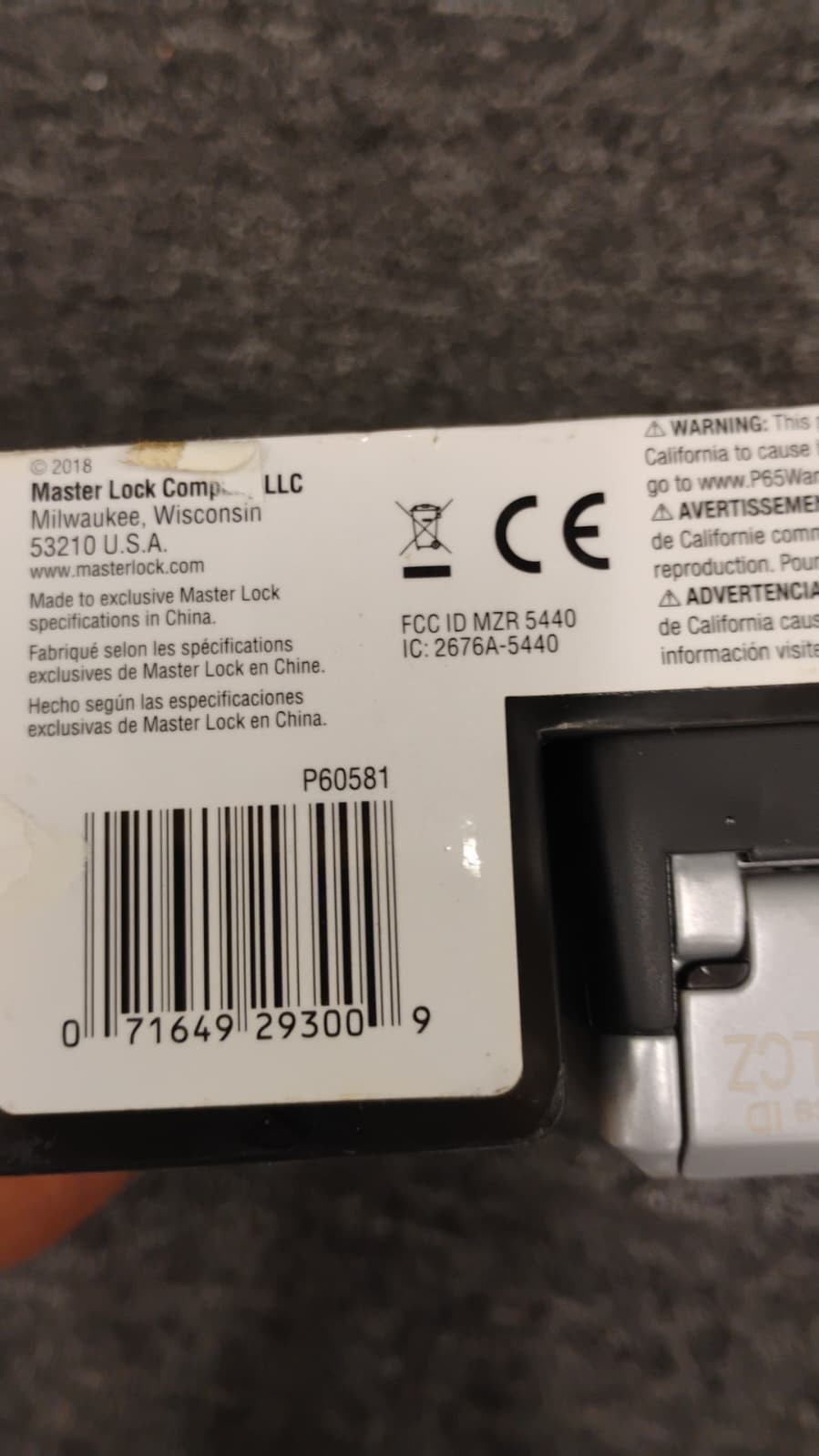 Master Lock 5440D Bluetooth Portable Lock Box - NEW , L1