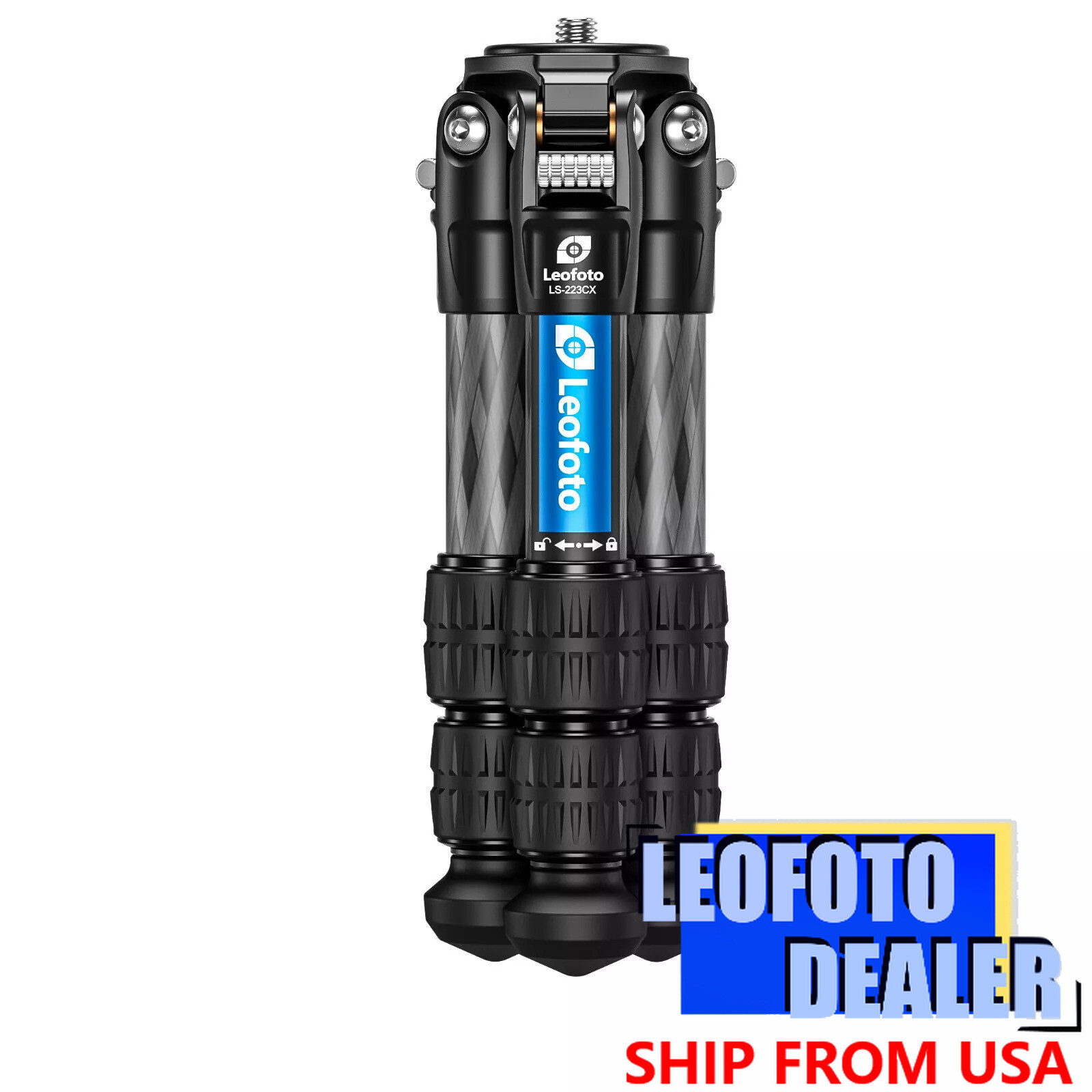 Leofoto LS-223C X Version Table-Top/Mini Tripod Carbon Fiber for Camera w case