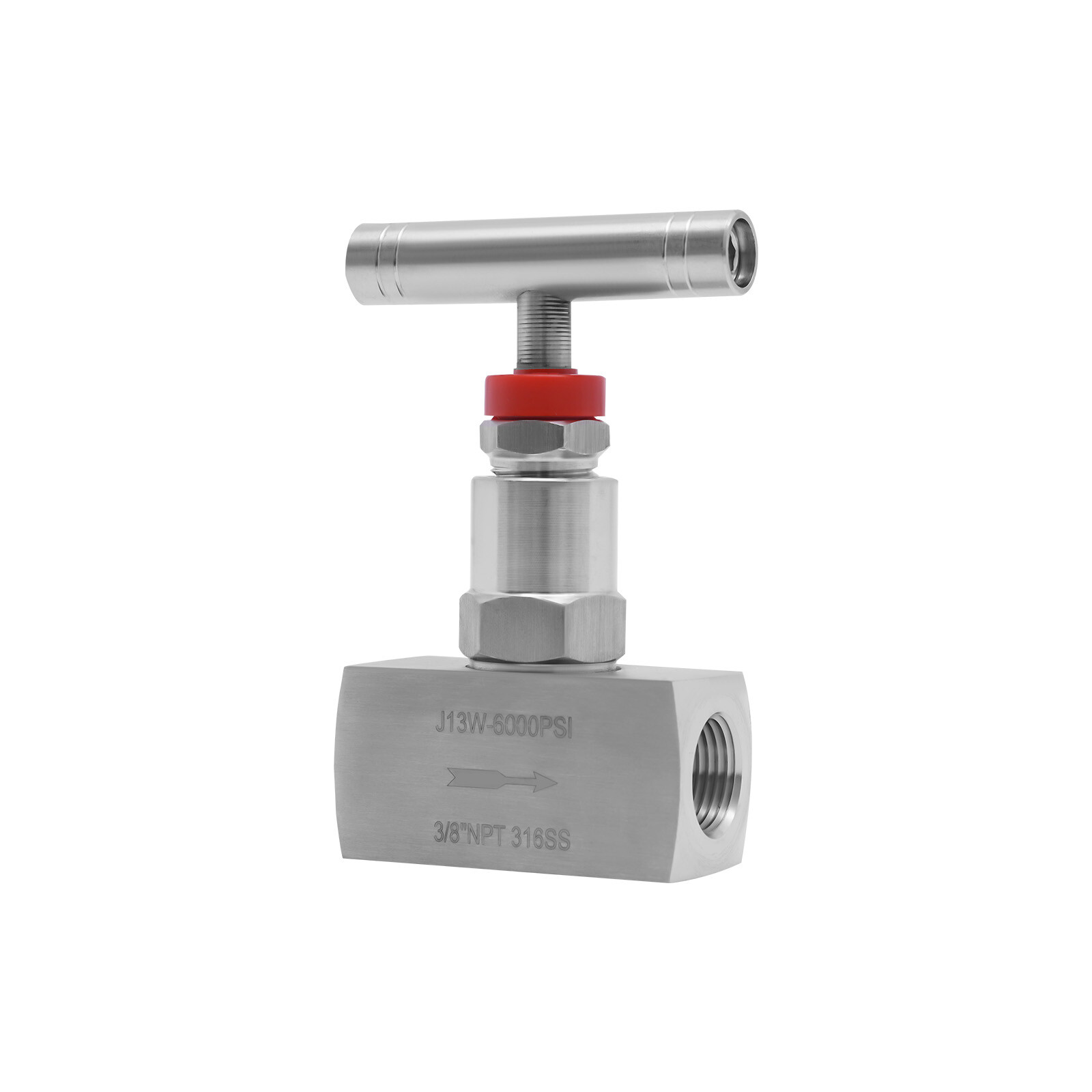 3/8 Inch Straight Needle Valve Stainless Steel Fluid Flow Control Valve 6000PSI