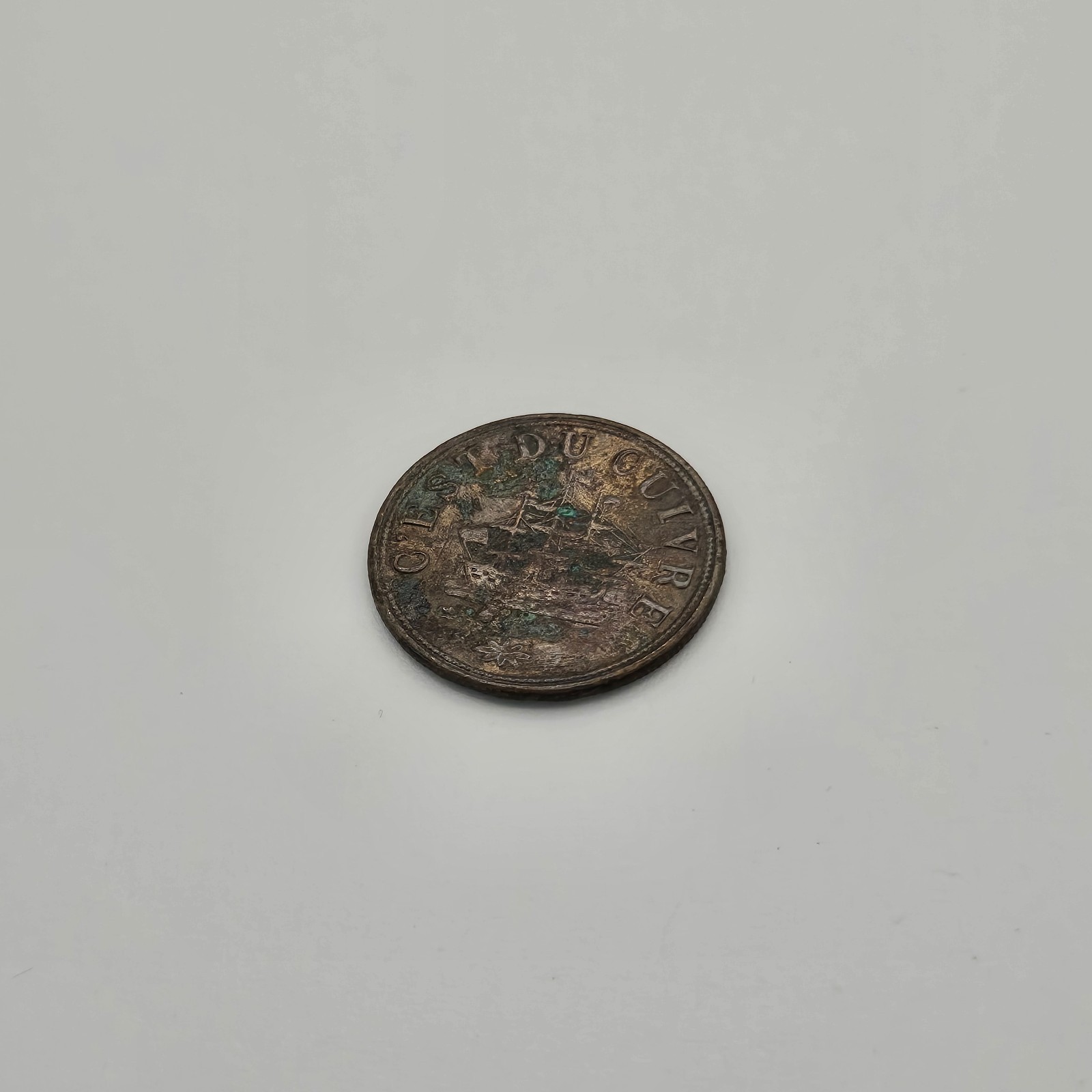 Original Rare 1820s Napoleon C’EST DU CUIVRE Ship Token Canadian Colonial Copper