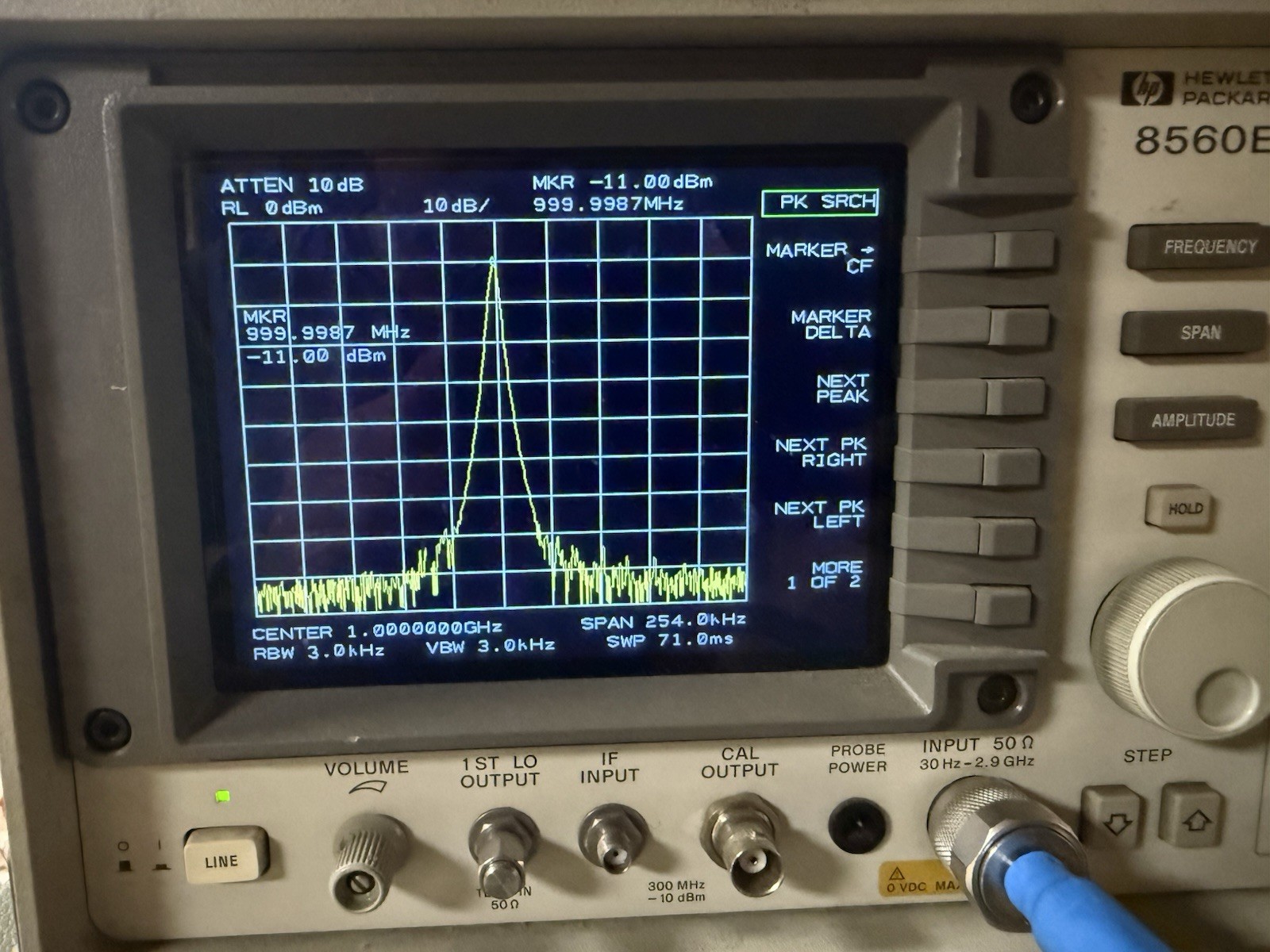 HP / Agilent 8560E 2.9GHz RF Spectrum Analyzer LCD Display READ