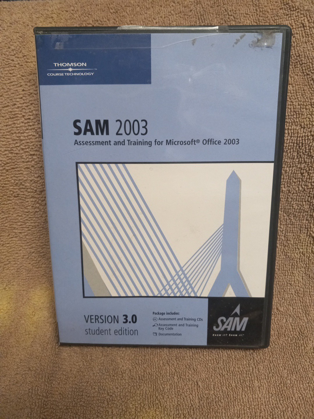 Vintage Computer Software SAM 2003 Version 3.0 Student Edition CD ROM W/ Key