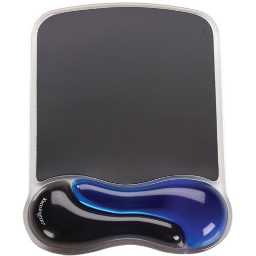 Kensington Duo Gel Wave Ergonomic Mouse Pad And Wrist Rest - Black, K62401AM