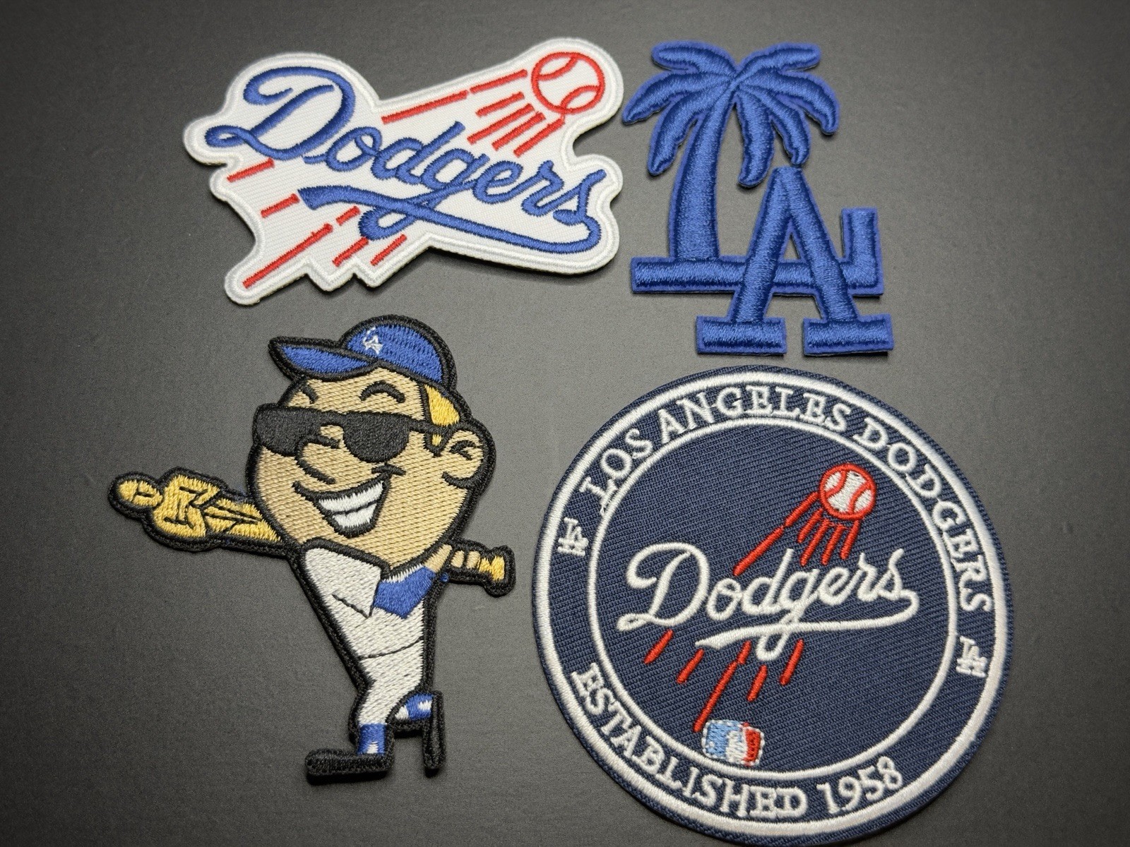 Los Angeles Dodgers (Lot Of 4) Embroidered Iron On Patch