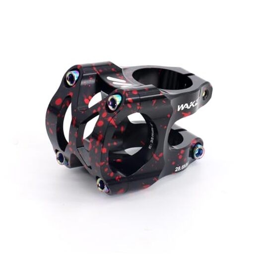 MTB Bike Stem 0 Degree 35mm Aluminum Alloy Universal Bicycle Short Black Red