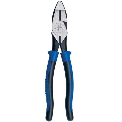 Klein Tools J20008 Pliers, 8-Inch Side Cutters, High Leverage Lineman's Pliers