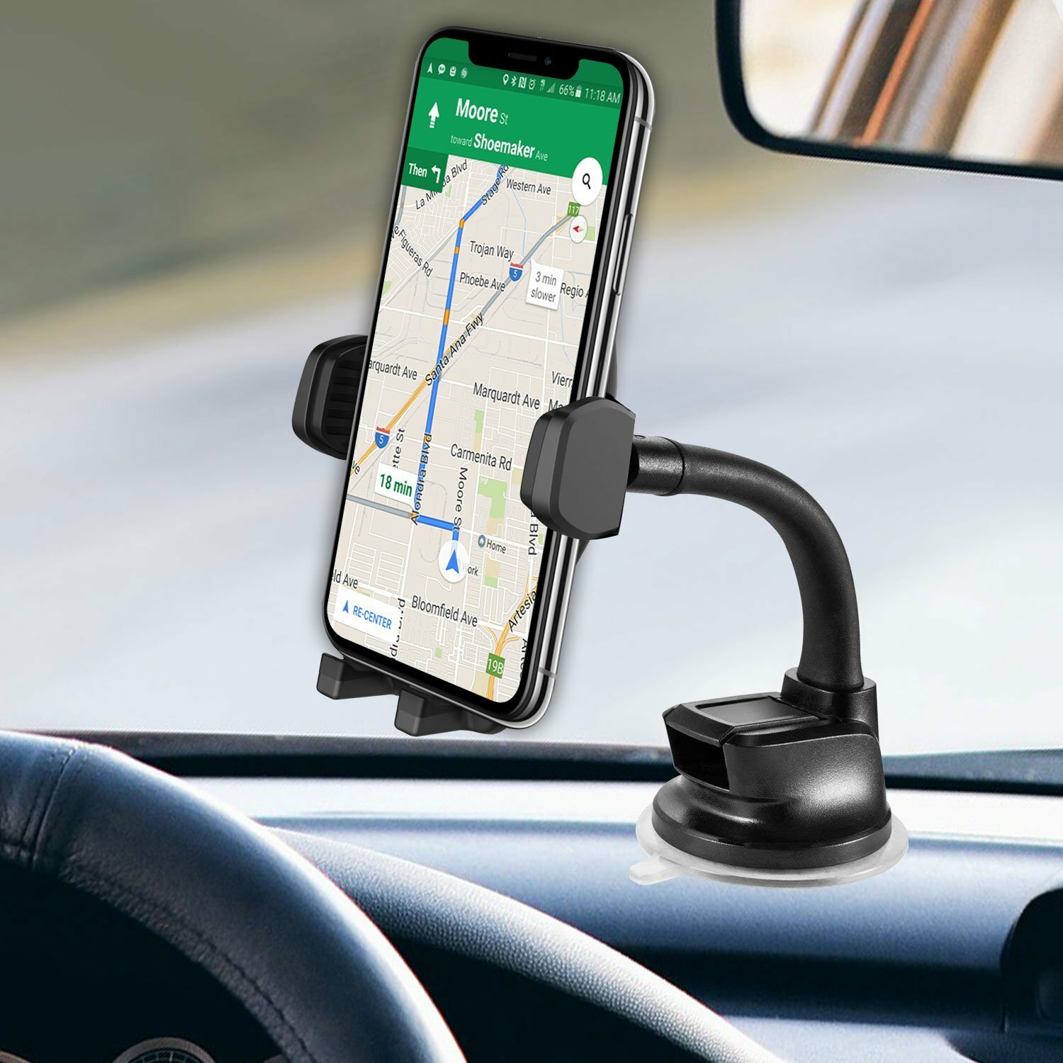Windshield & Dashboard Cell Phone Holder Mount for iPhone 13 Pro Max Mini 12 11