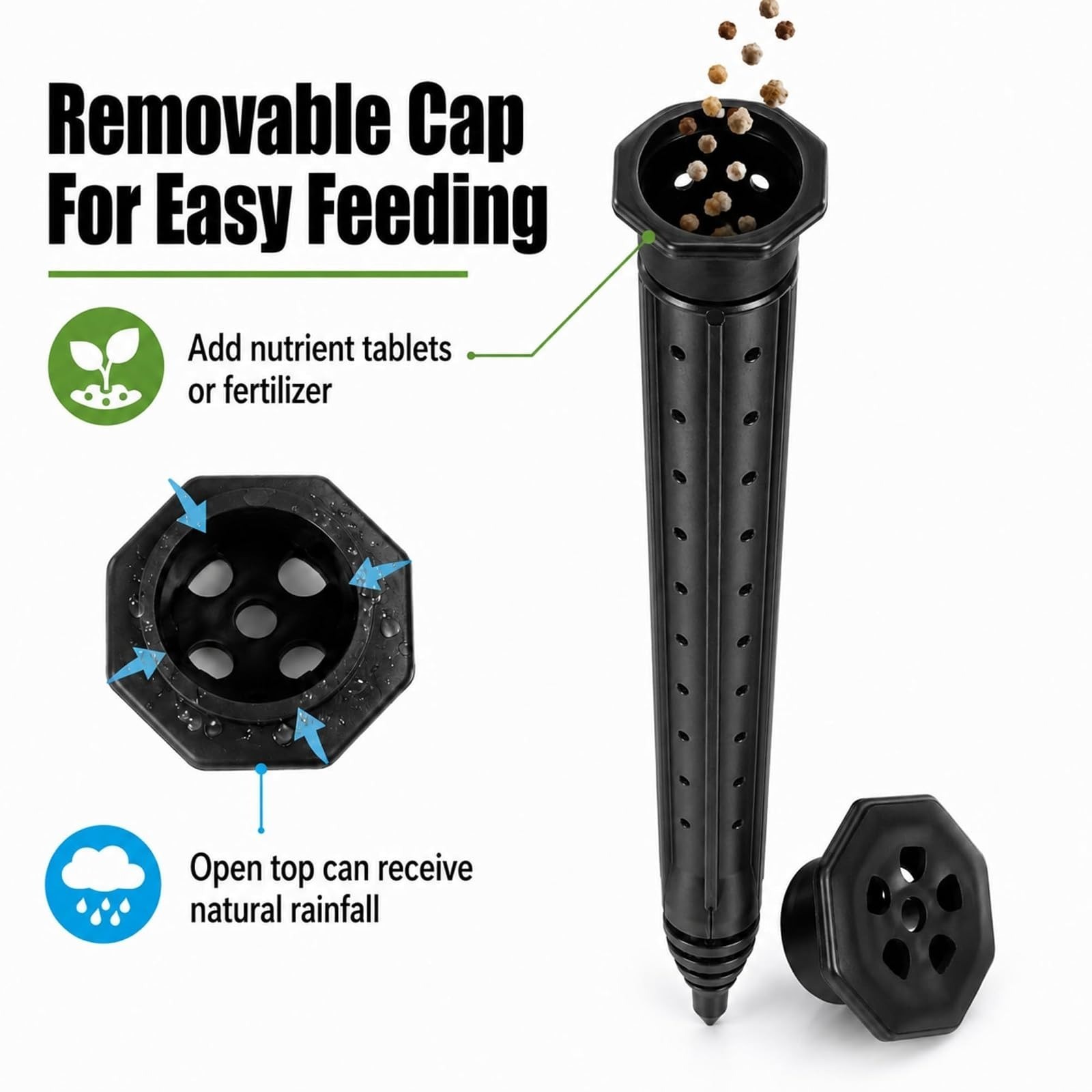 6 Pack Tree Watering Stakes - UV Protected ABS Plastic Irrigation Spikes