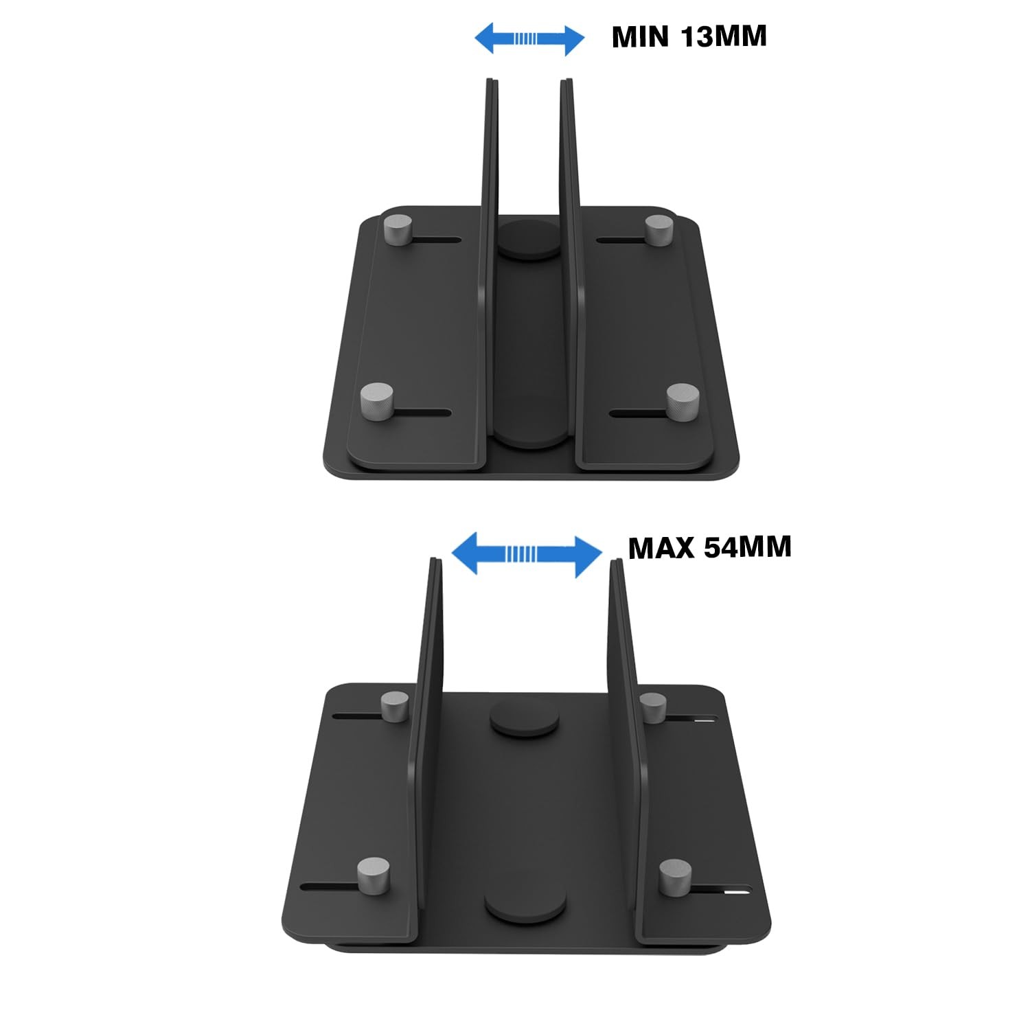Adjustable Desktop Stand for Laptop, Mac mini,Router,13-54mm Width