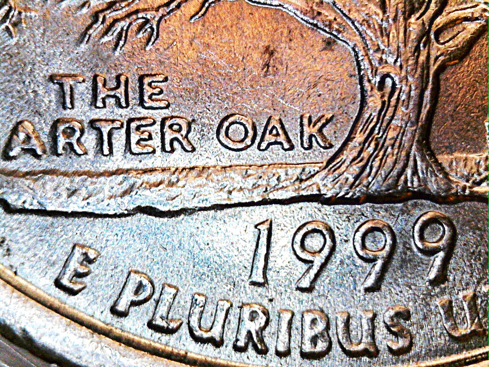 1999 P Connecticut Quarter Oak Tree Multi Errors