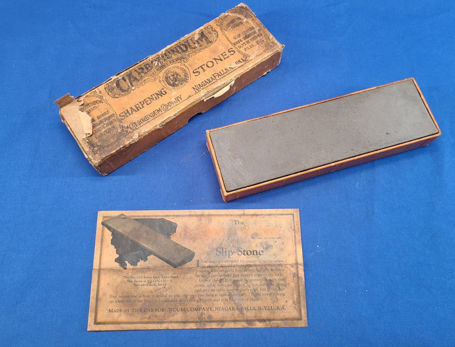 Carborundum Brand Indian Sharpening Stone in the Box with 7x2x1 Niagra Falls NY
