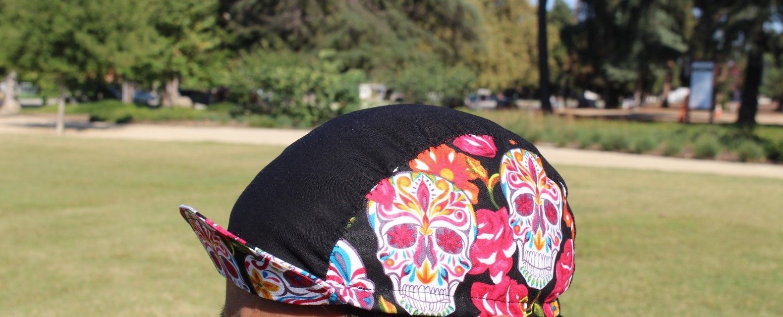 CYCLING CAP SKULL SUGAR HANDMADE ANY SIZE