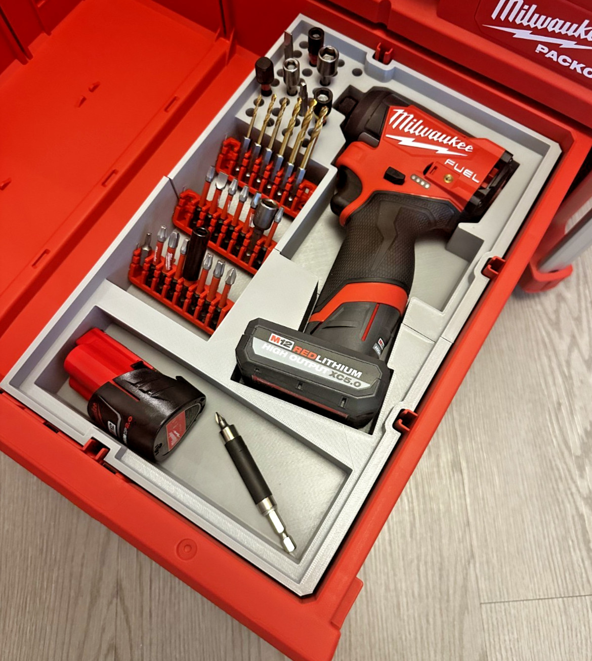 Milwaukee M12 Drill & Driver 3 Drawer Packout Inserts
