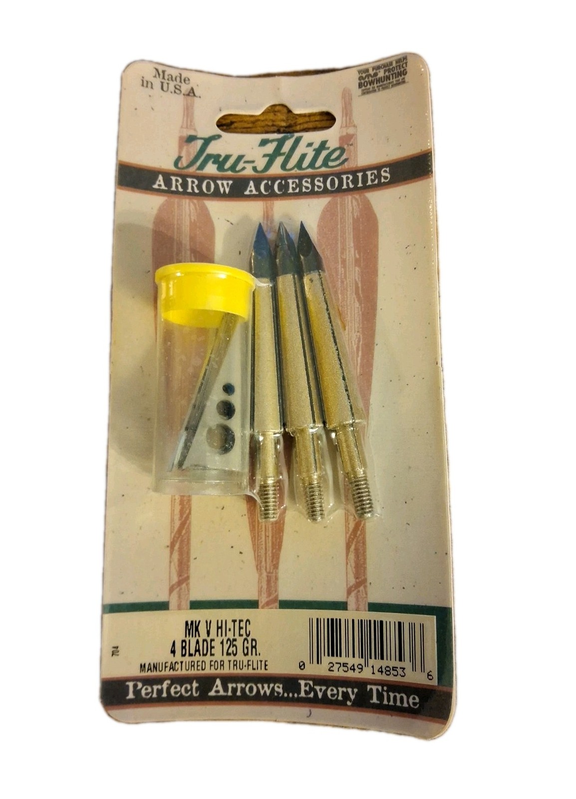 Tru-Flite Mark V HI-TEC 3-Blade 125 grain Broadheads 3 pack Made in USA