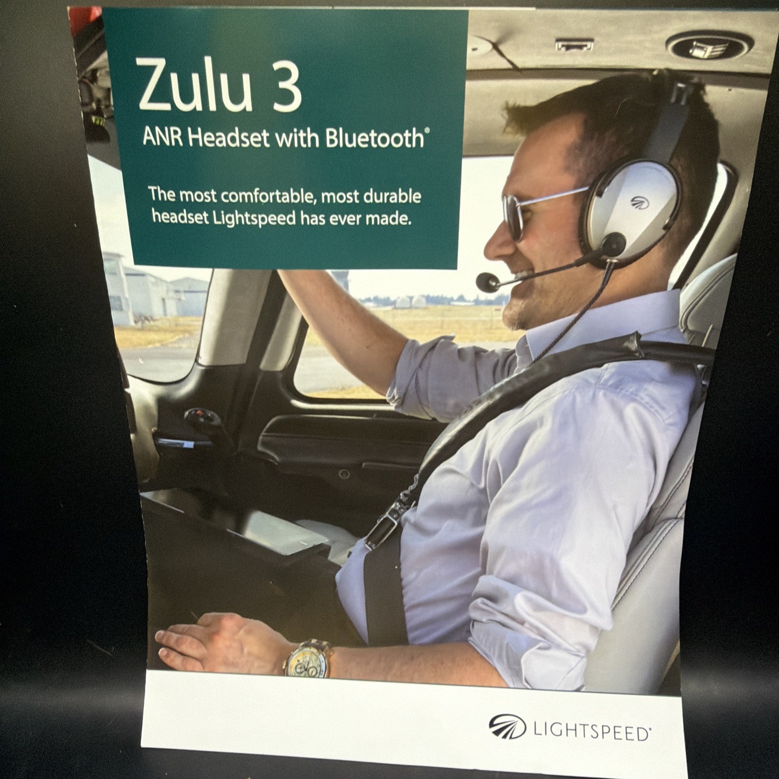 Lightspeed Zulu 3 Single U174 Helicopter Plug Bluetooth ANR Headset