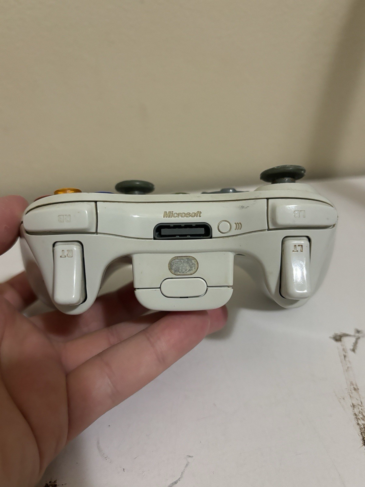 OEM Microsoft Xbox 360 Wireless Controller White Genuine Tested Works Clean