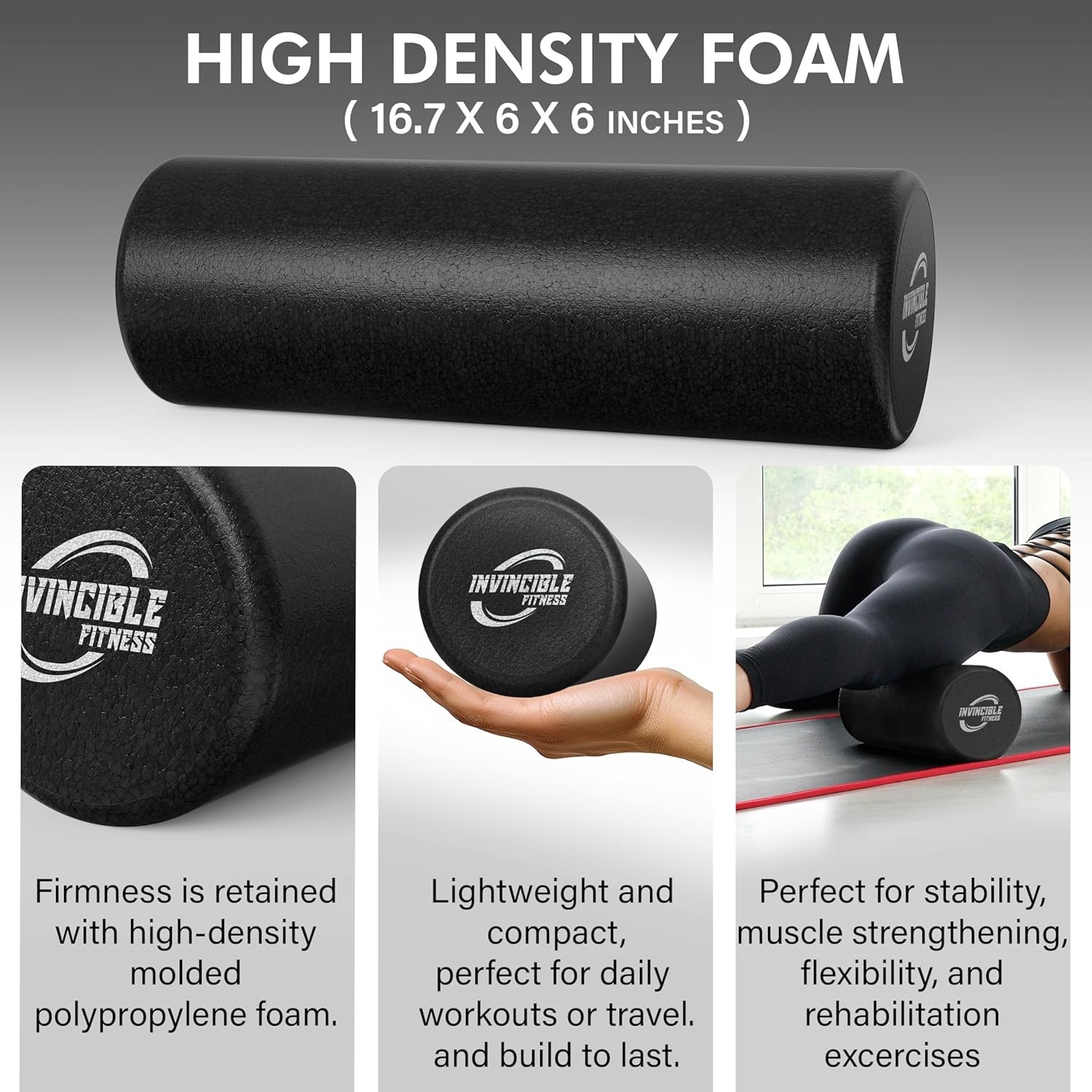 Invincible Fitn 17'' EPP Fo Roller for Deep Tissue Massa – Enhance