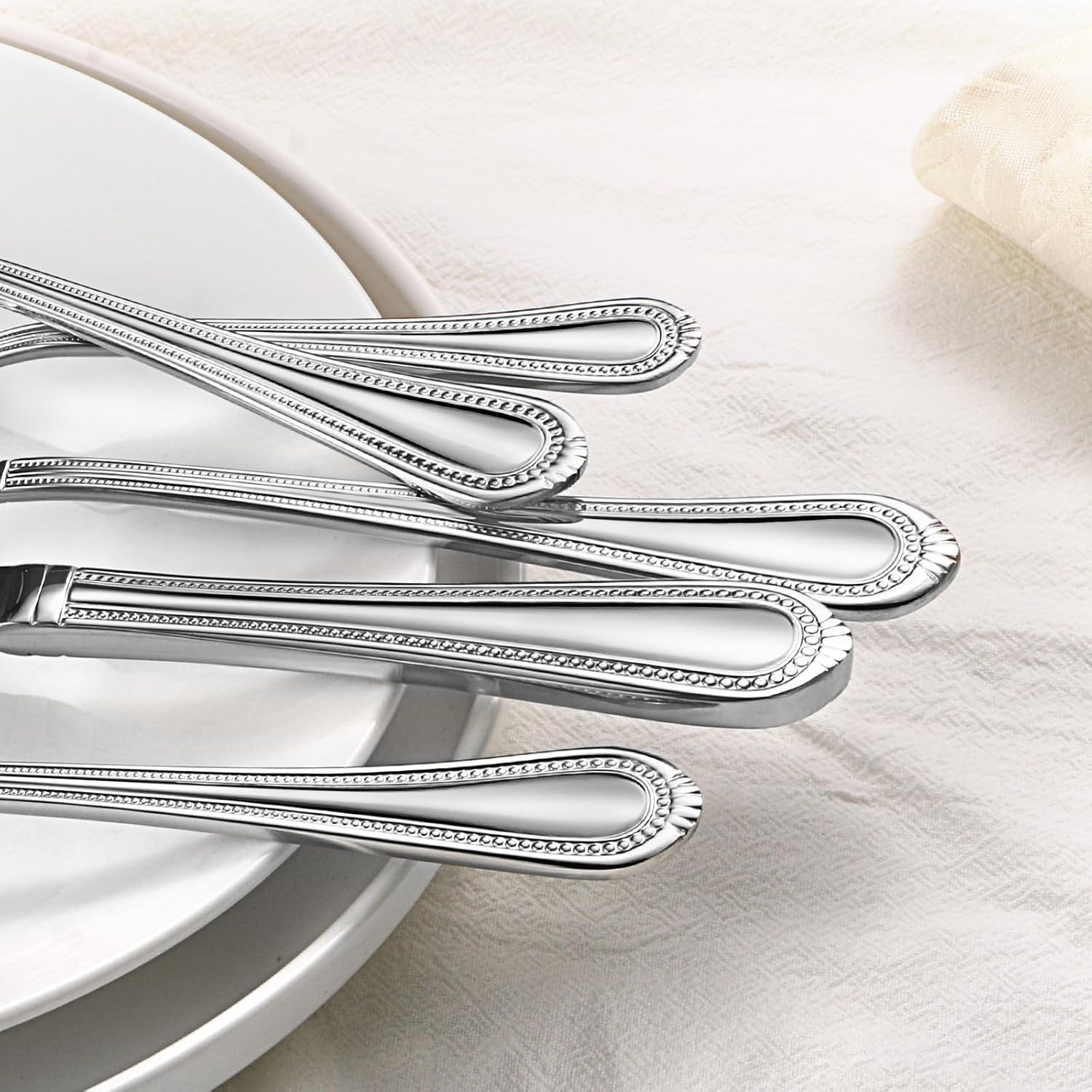 Silverware Set for 8, 40-Piece 18/10 Stainless Steel Flatware Set
