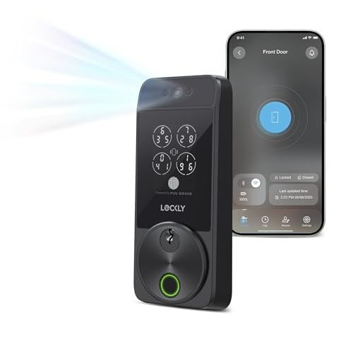 Visage Zeno Series Smart Lock, Facial Recognition & Fingerprint Matte Black
