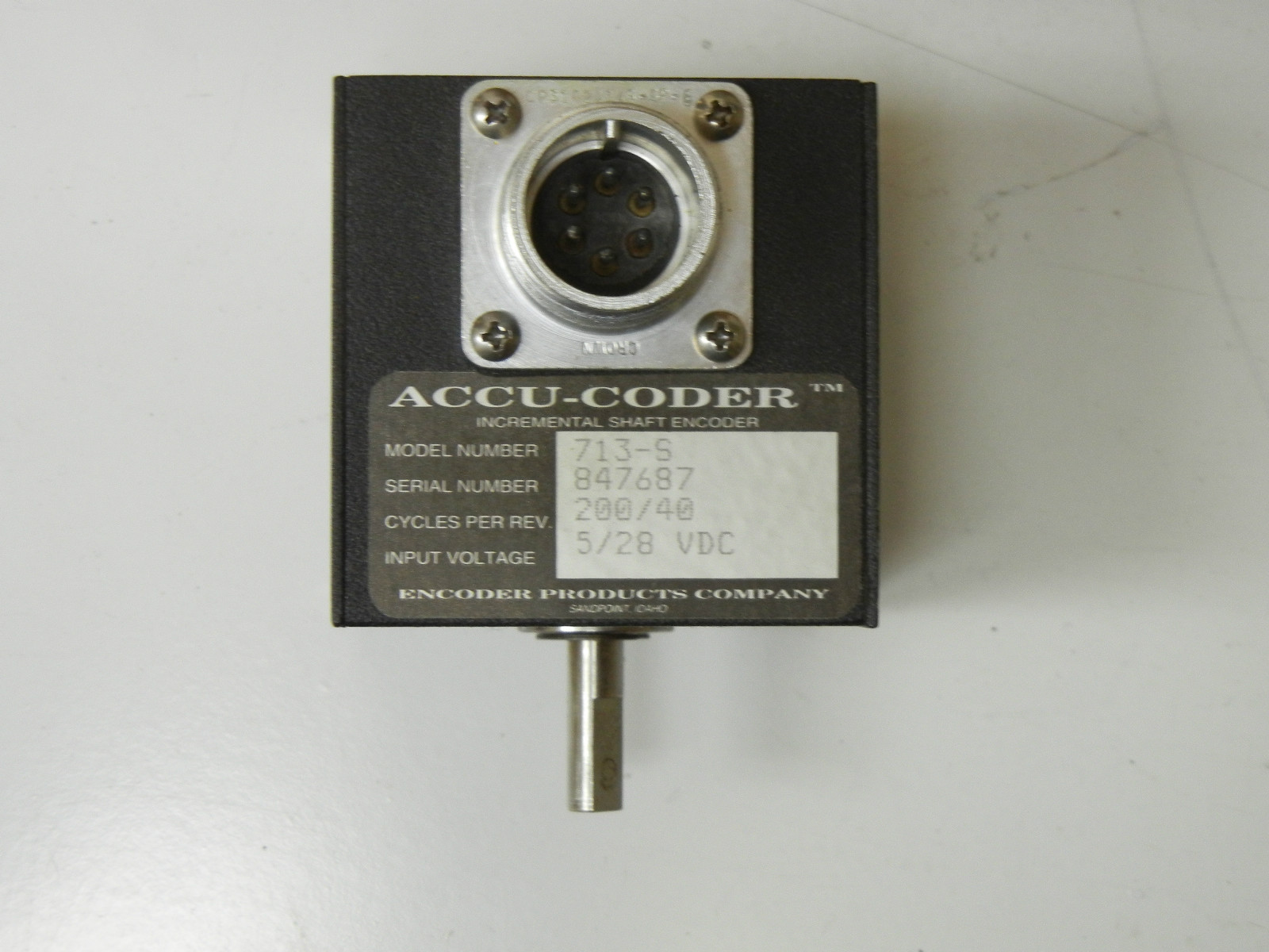 ACCU-CODER 713-0200/0040-S-S-4-S-S-N USED ENCODER 71302000040SS4SSN