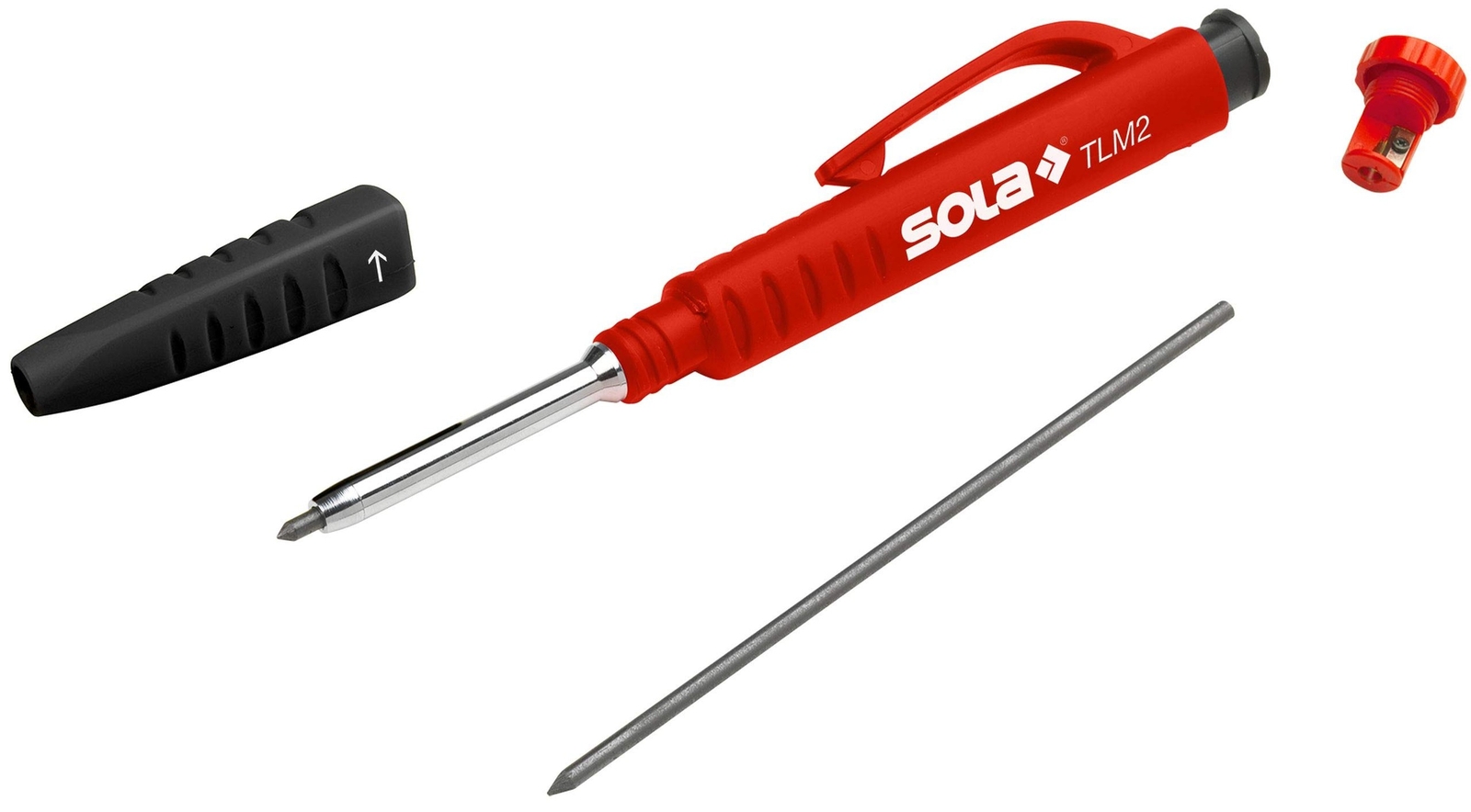SOLA TLM2 Deep Hole Marker Construction Pencil with Built-In Sharpener, Long-...
