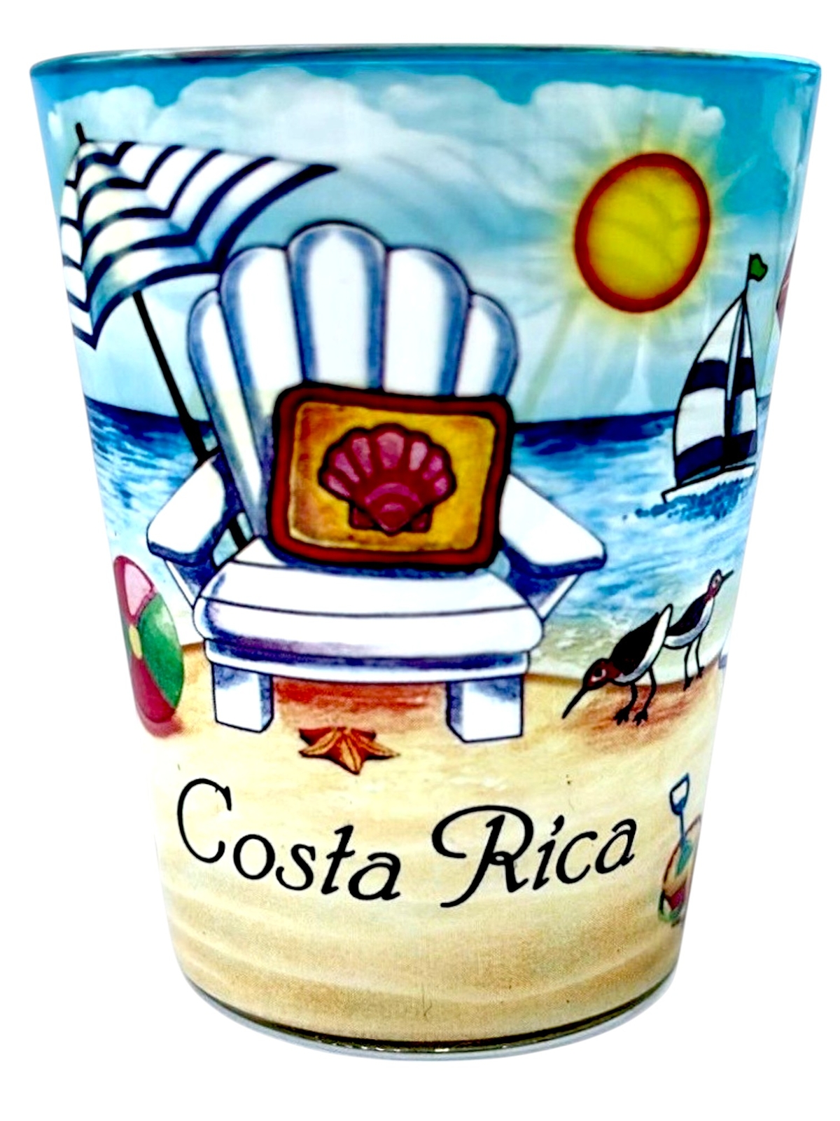 COSTA RICA BEACH CHAIR IN AND OUT SHOT GLASS SHOTGLASS