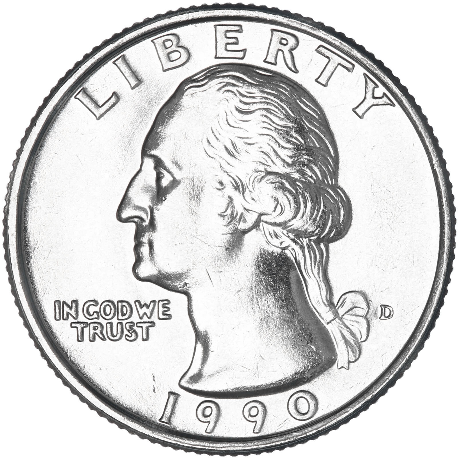 1990 D Washington Quarter BU US Coin