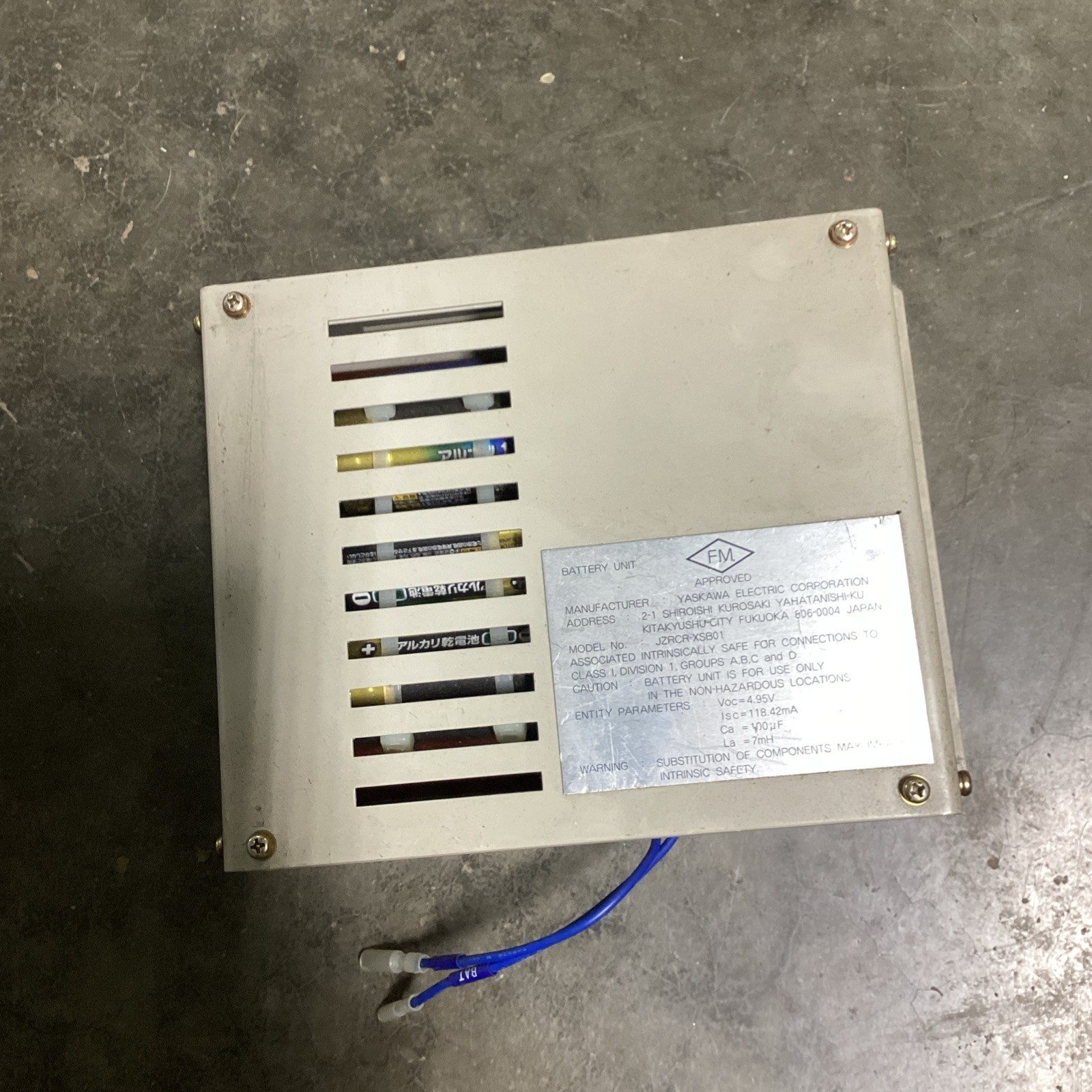 YASKAWA BATTERY PACK JZRCR-XSB01 Used