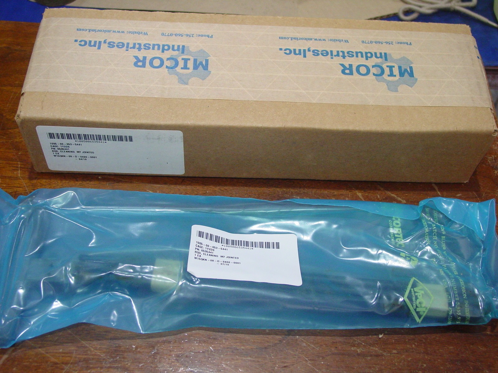 NOS USGI Military Small Arms 5pc. Cleaning Rod Set NSN 1005-00-653-5441 M7