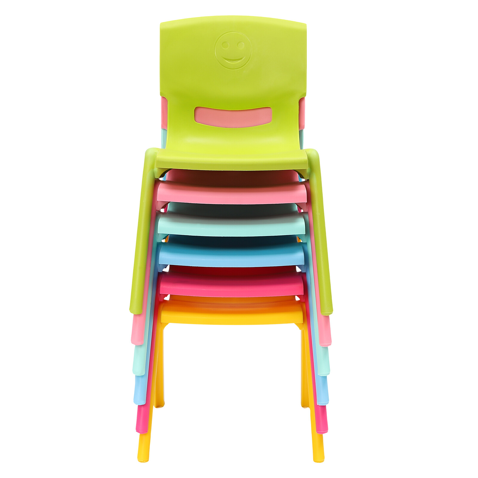 6PCS Kids Stackable Chairs, 11in Height, 220lb Capacity, for Classroom Daycare