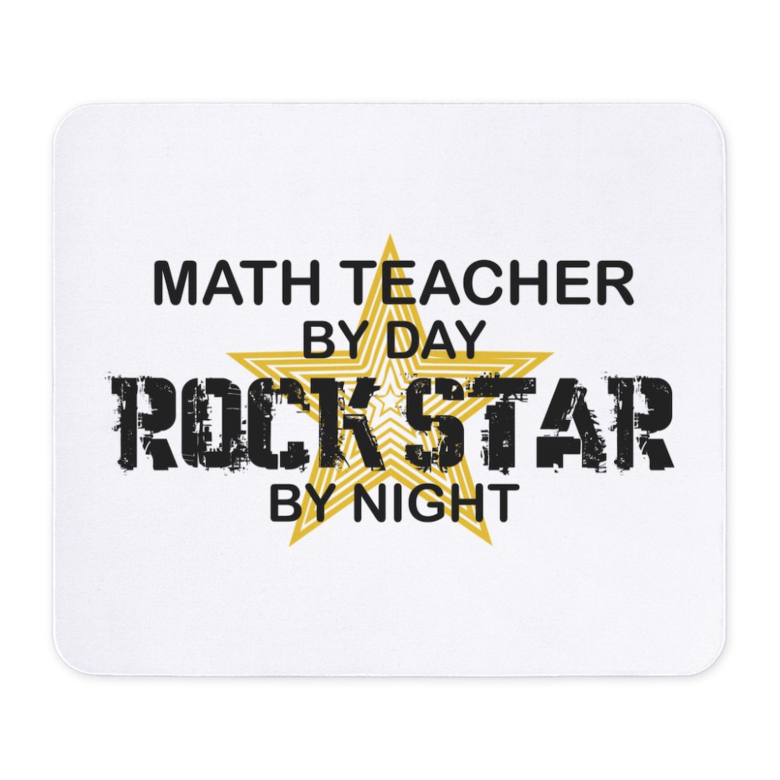 CafePress Math Teacher Rock Star Mousepad  (208618575)