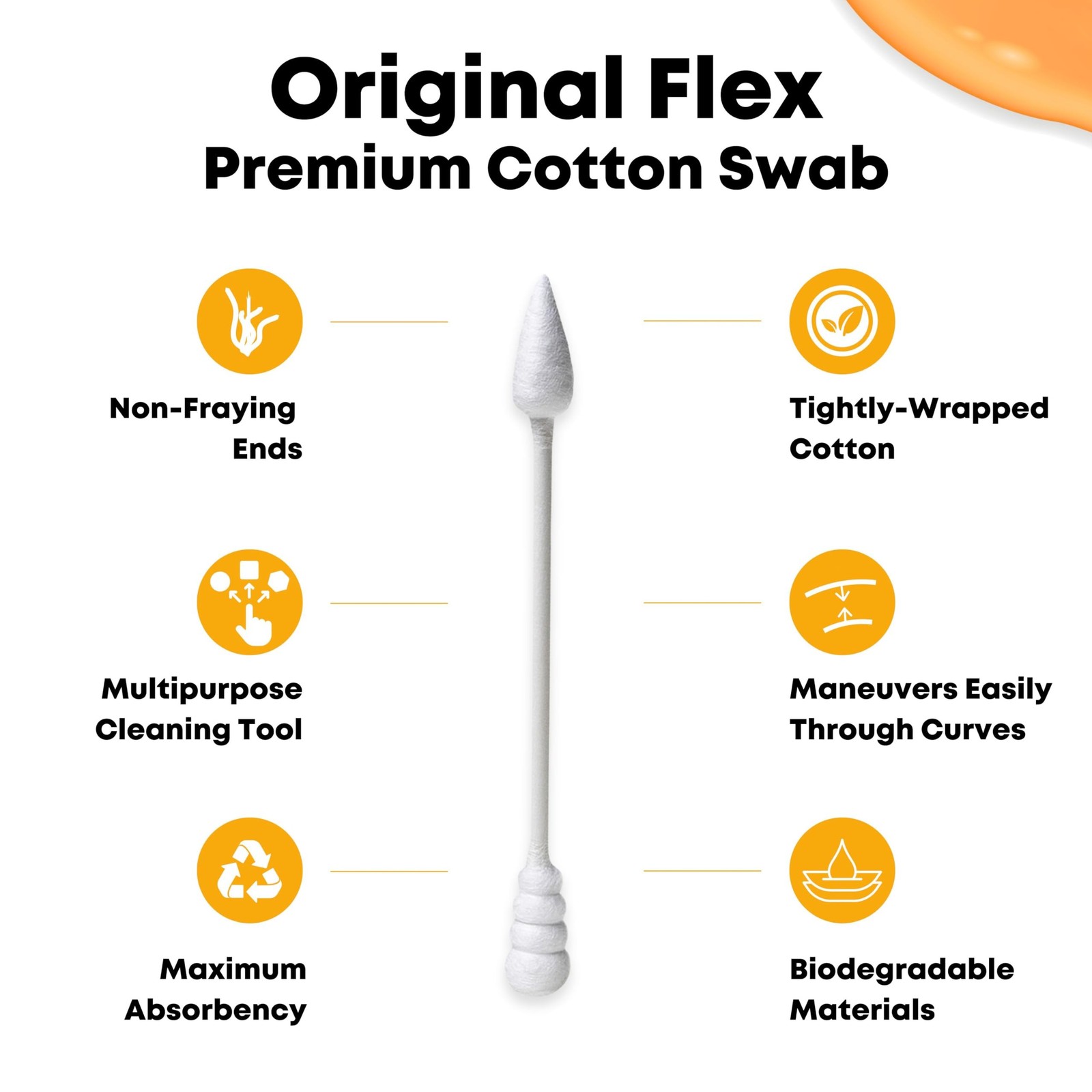 TerpTitans Original Flex – Flexible Cotton Swabs, 400 Count — Spiral
