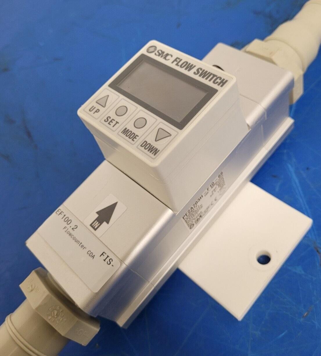 SMC Digital Flow Switch Air PF2A703H-F10-69 150-3000L/min 24VDC PNP
