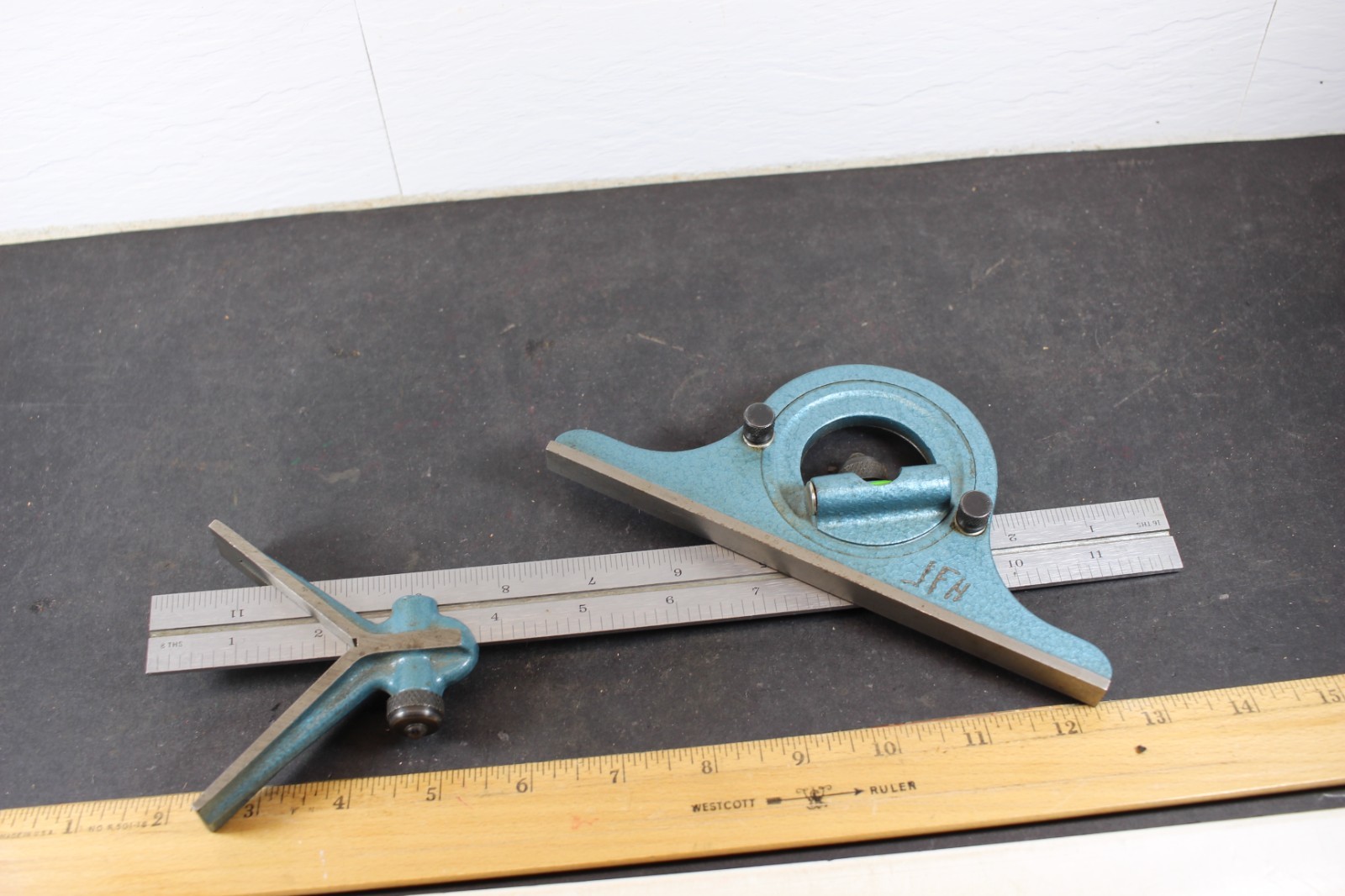 Protractor & Center Head with 12 Inch Rule USA
