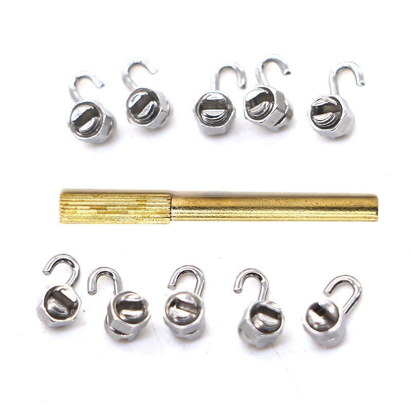 20pc + 1 Tool Dental Orthodontic Acticity Crimpable Hooks Stops Locks Left+Right