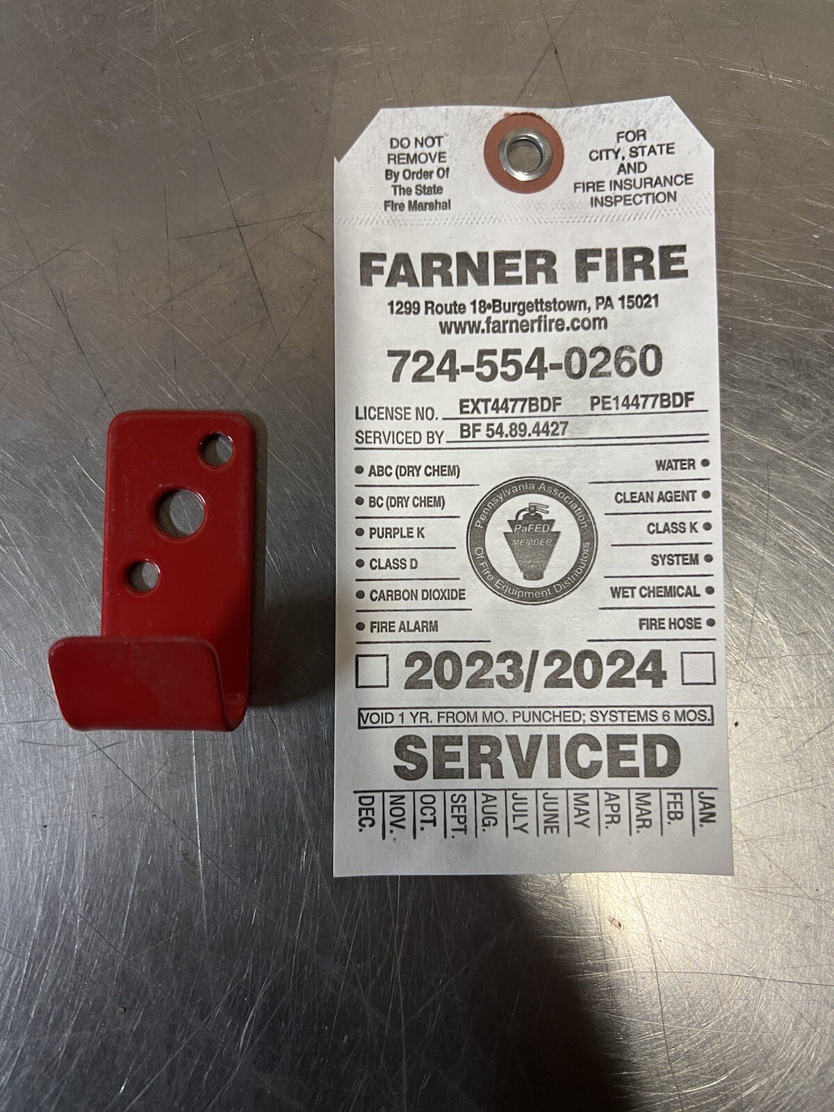 Class K Fire Extinguisher 6L W/ Certification Tag