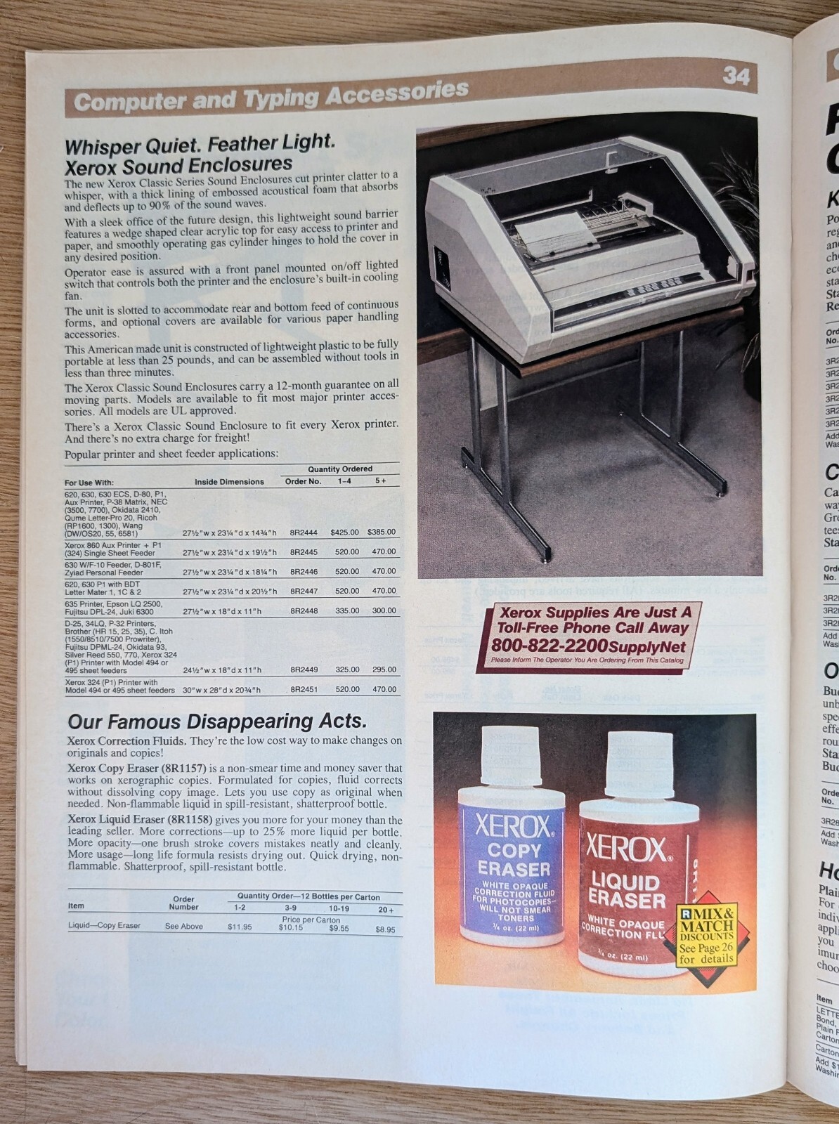 XEROX Office Supplies Catalog, Summer 1986