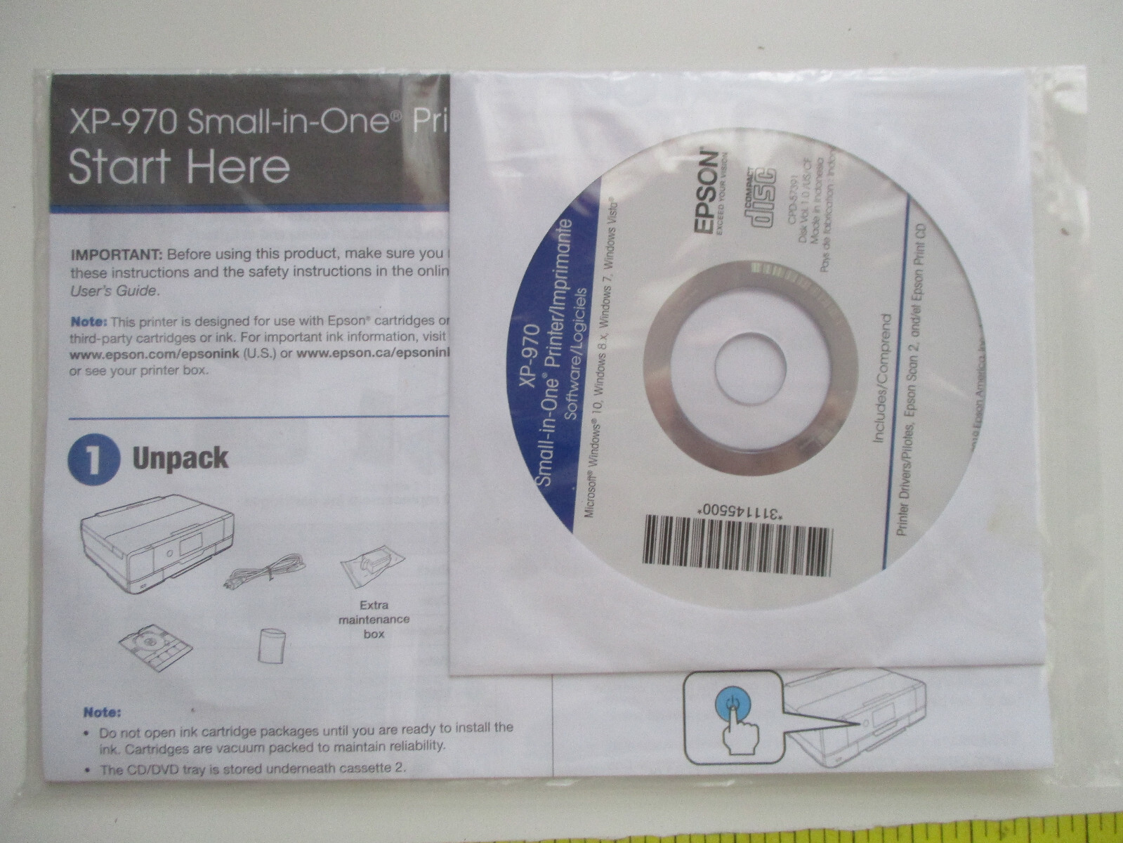 Setup SOFTWARE for EPSON XP-970 Small-in-One Printer Software for Windows