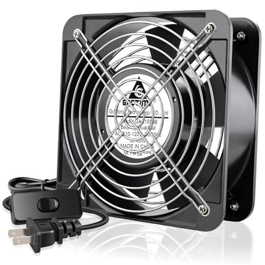 AXIAL Fan 15050, 110V 120V AC 150mm x 150mm x 50mm Dual Ball 150x150x50mm