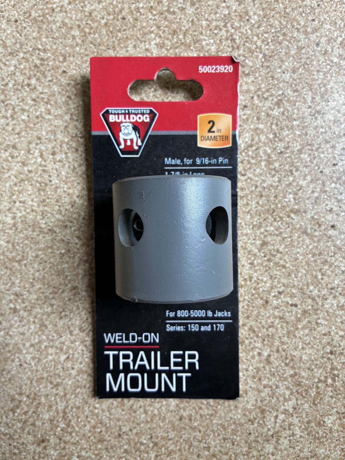 New Bulldog Weld-On Male 9/16” Pin Series 150&170 Weld-On Trailer Mount 50023920