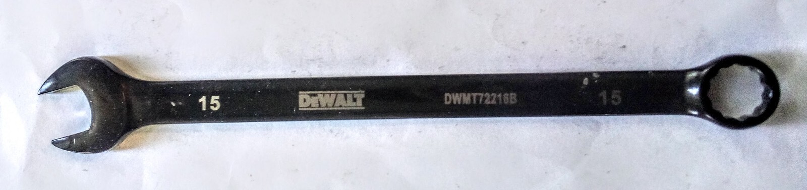 Dewalt 15mm Black Chrome Combo Wrench 12pt DWMT72216B, New Free USA Shipping